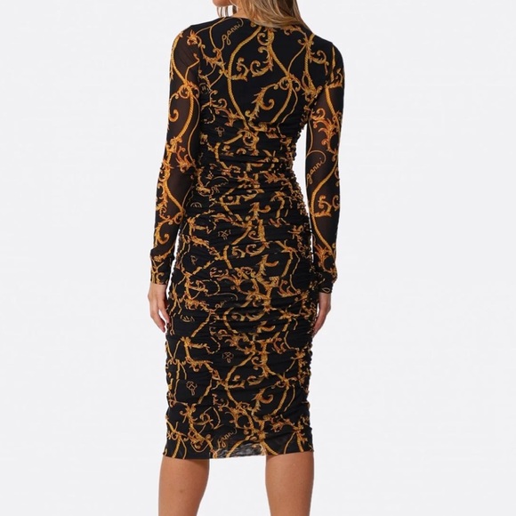 NWT GANNI Rope Mesh Gathered Dress - Picture 2 of 4